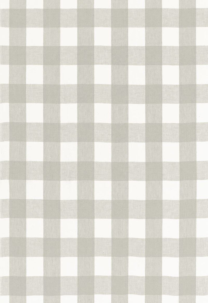 Key West Check Zinc 68018 by Schumacher Fabric Calypso 100% Linen Martindale 8,000 Horizontal: 4.125 and Vertical: 4.125 54 - Fabric Carolina -