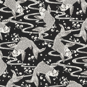 KOOL KOI Graphite 680341 by Waverly Sun N Shade Fabric
