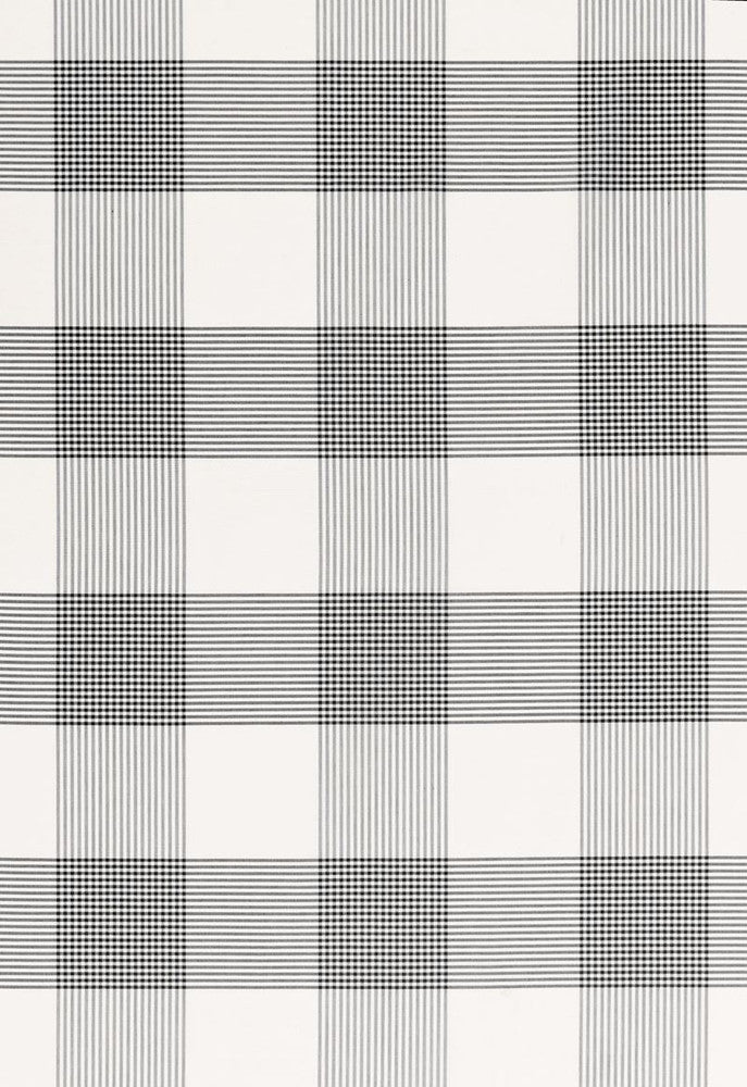 Antigua Plaid Jet 68035 by Schumacher Designer Fabric Calypso 100% Cotton Martindale 5,000 Horizontal: 8.875 and Vertical: 8.875 53.5 - Swanky Fabrics -