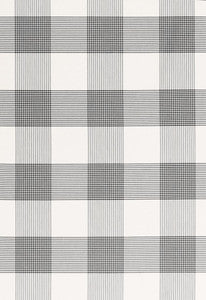 Antigua Plaid Jet 68035 by Schumacher Fabric