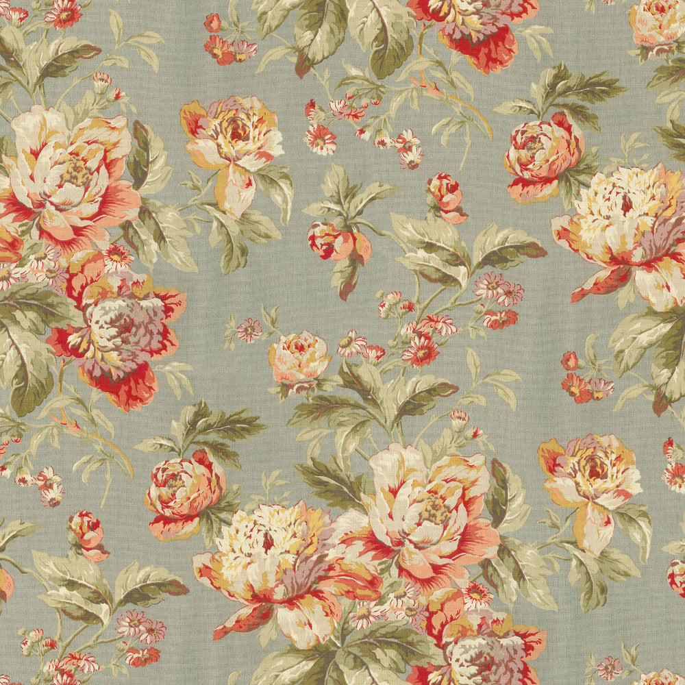 Fleuretta Slate 680381 by Waverly Fabric - 100%Cotton USA 51000 Horizontal: 25.25 and Vertical: 13.5 54 - Fabric Carolina -