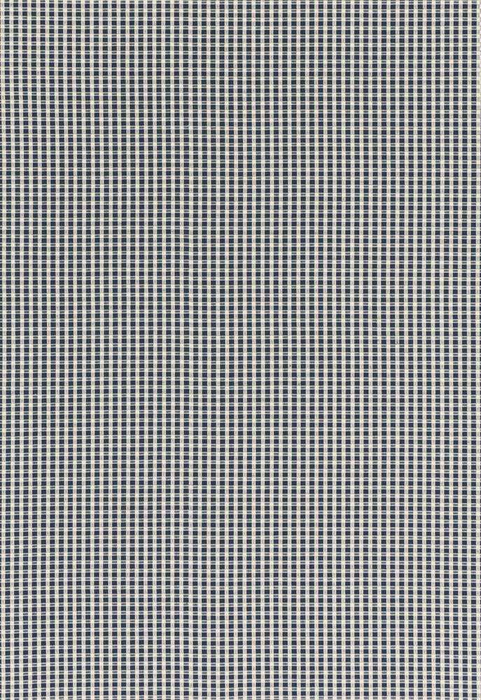 Aruba Check Navy 68040 by Schumacher Designer Fabric Calypso 100% Cotton Martindale 26,000 Horizontal: 3/8- and Vertical: 3/8- 53 - Swanky Fabrics -