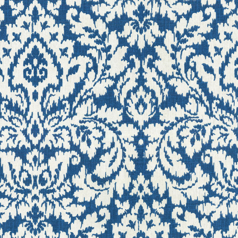 Dashing Damask Bluejay 680580 by Waverly Fabric - 100% COTTON USA 51000 Horizontal: 13.5 and Vertical: 25.25 54 - Fabric Carolina -