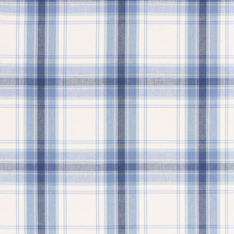 St. Martin Plaid Cornflower 68072 by Schumacher Fabric CALYPSO PLAIDS & CHECKS See Sample INDIA HEAVY DUTY </p><p>Repeat: Horizontal: 9 1/8" (23CM) and Vertical: 9 1/2" (24CM) 54 1/4" WIDE (138CM) - Fabric Carolina -