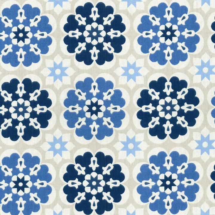 Merry Go Round Porcelain 680890 by Waverly Fabric PRINTWORKS 100% Cotton U.S.A. Wyzenbeek 51,000 Horizontal: 9.00" and Vertical: 9.00" 54" - Fabric Carolina -