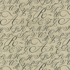 Cursive Caps PUTTY 680900 by Waverly Fabric