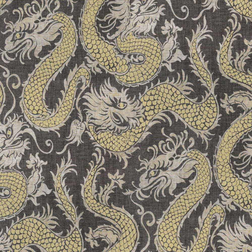 Good Fortune Noir 680911 by Waverly Fabric - 55% LINEN 45% RAYON Korea 24000 Horizontal: 27 and Vertical: 25.25 54 - Fabric Carolina -