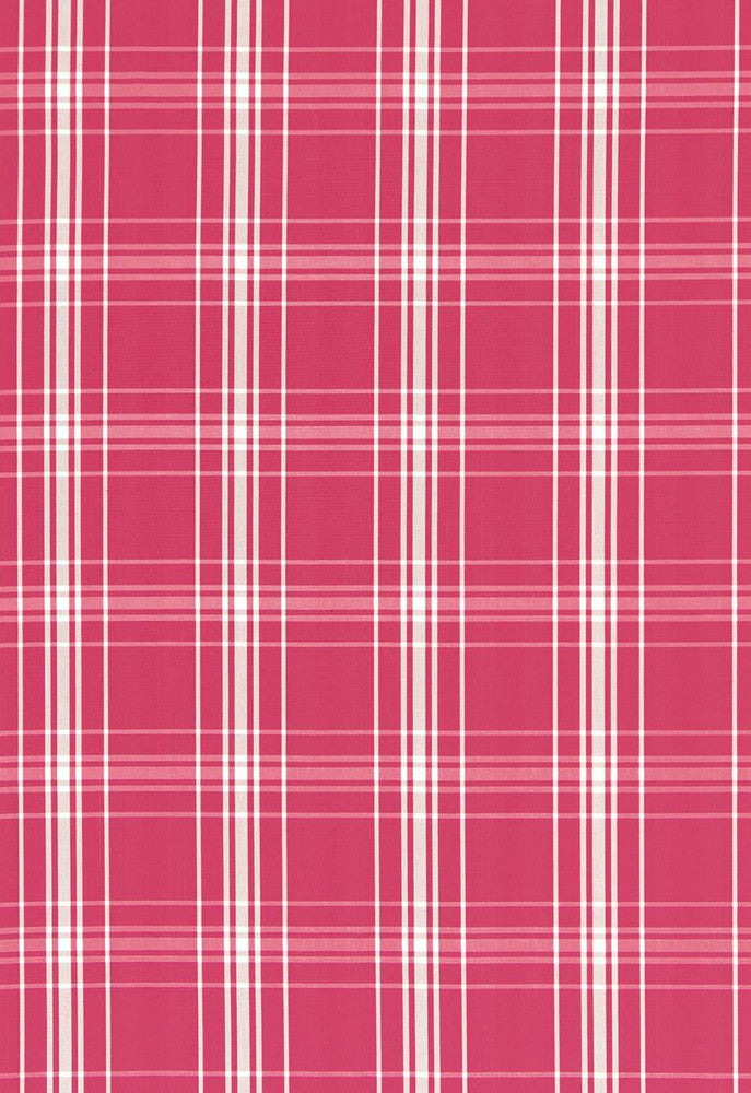 Belize Plaid Azalea 68092 by Schumacher Fabric Calypso 100% Cotton Martindale 15,000 Horizontal: 6 and Vertical: 6 54.75 - Fabric Carolina -