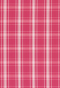 Belize Plaid Azalea 68092 by Schumacher Fabric