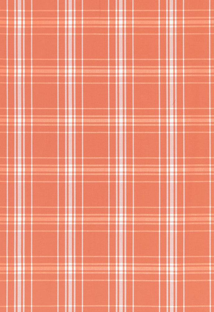 Belize Plaid Orange 68093 by Schumacher Fabric Calypso 100% Cotton Martindale 15,000 Horizontal: 6 and Vertical: 6 54.75 - Fabric Carolina -