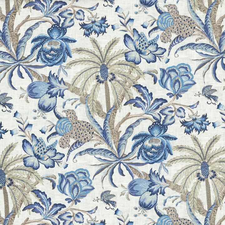Exotic Curiosity Porcelain 681091 by Waverly Fabric - 55%Linen 45%Rayon CHINA 24000 Horizontal: 13.5 and Vertical: 27 54 - Fabric Carolina -