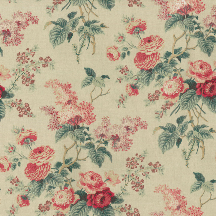 Emma'S Garden Rosewood 681181 by Waverly Fabric PRINTWORKS II 100% Cotton U.S.A. Wyzenbeek 51,000 Horizontal: 13.50" and Vertical: 18.00" 54" - Fabric Carolina -