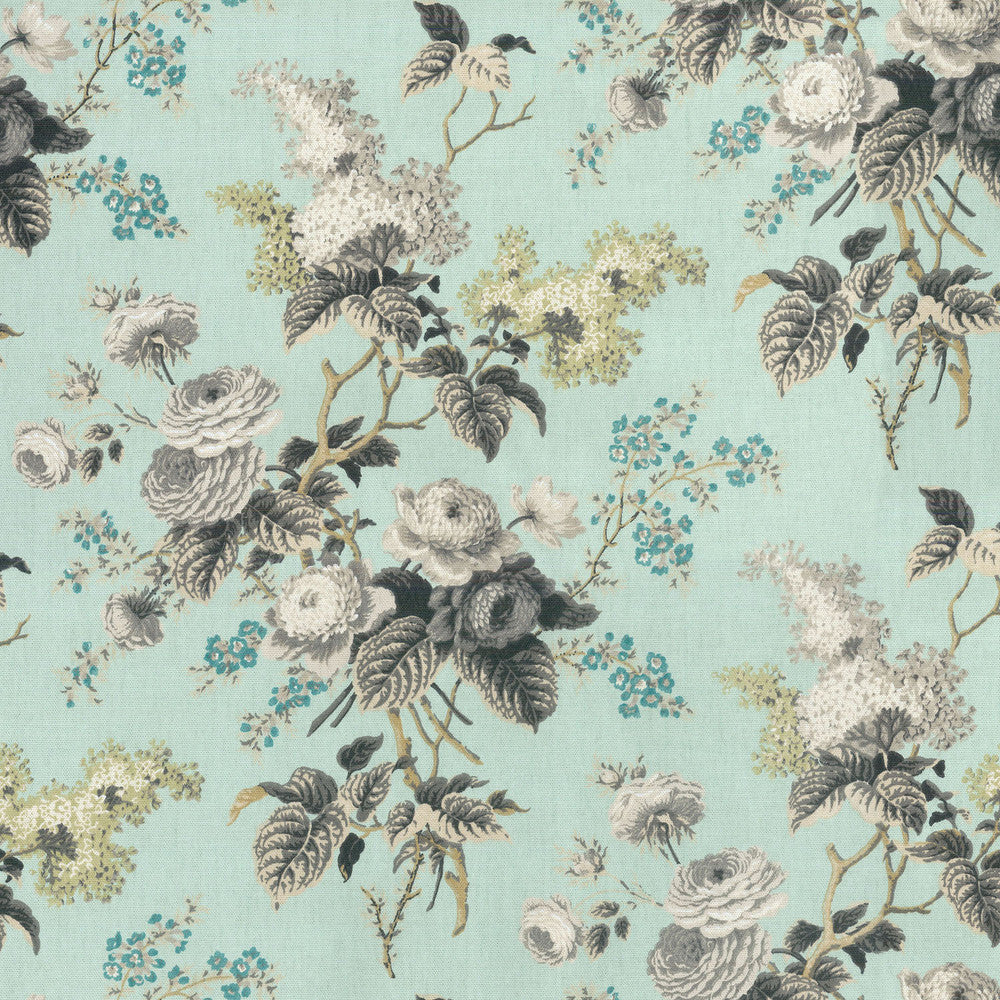 Emma'S Garden Mineral 681182 by Waverly Fabric - 100% COTTON USA 51000 Horizontal: 13.5 and Vertical: 18 54 - Fabric Carolina -