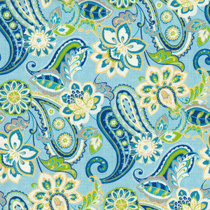 WILD CARD Turquoise 681190 by Waverly Sun N Shade Fabric