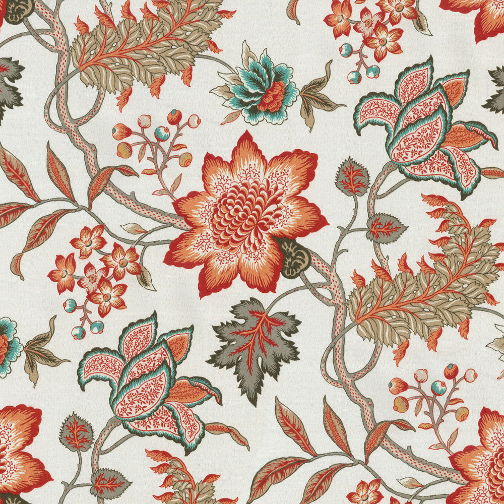 Sns Jacobean Flai Peachtini 681211 by Waverly Fabric OUTDOOR DECEMBER '17 100% Polyester U.S.A. Wyzenbeek 51,000 Horizontal: 13.50" and Vertical: 25.25" 54" - Fabric Carolina -
