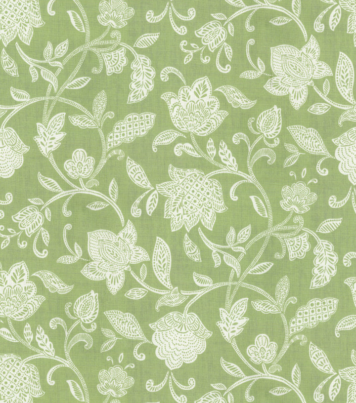 Stencil Vine Celery 681270 by Waverly Fabric TROPIC LIKE IT'S HOT 100% Cotton U.S.A. Wyzenbeek 51,000 Horizontal: 13.50" and Vertical: 27.00" 54" - Fabric Carolina -