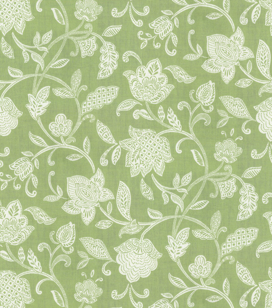 Stencil Vine Celery 681270 by Waverly Fabric - 100%Cotton USA 51000 Horizontal: 27 and Vertical: 13.5 54 - Fabric Carolina -