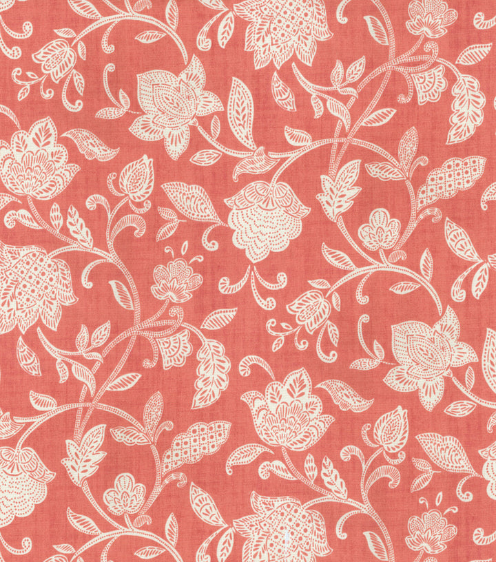 Stencil Vine Coral 681271 by Waverly Fabric - 100%Cotton USA 51000 Horizontal: 27 and Vertical: 13.5 54 - Fabric Carolina -