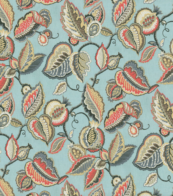 Fantasy Fleur Seaglass 681280 by Waverly Fabric TROPIC LIKE IT'S HOT 100% Cotton U.S.A. Wyzenbeek 51,000 Horizontal: 13.50" and Vertical: 27.00" 54" - Fabric Carolina -