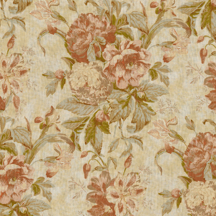 Kensington Bloom Amber 681462 by Waverly Fabric - 100%Linen TAIWAN 12000 Horizontal: 27 and Vertical: 13.5 54 - Fabric Carolina -