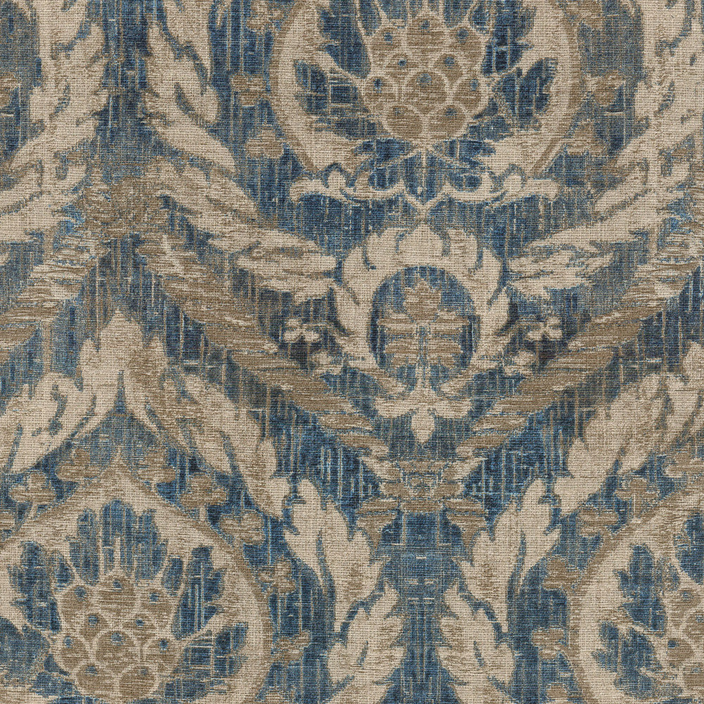 French Quarter Antique Blue 681601 by Waverly Fabric - 100% Cotton PERU 15000 Horizontal: 13.5 and Vertical: 27 54 - Fabric Carolina -