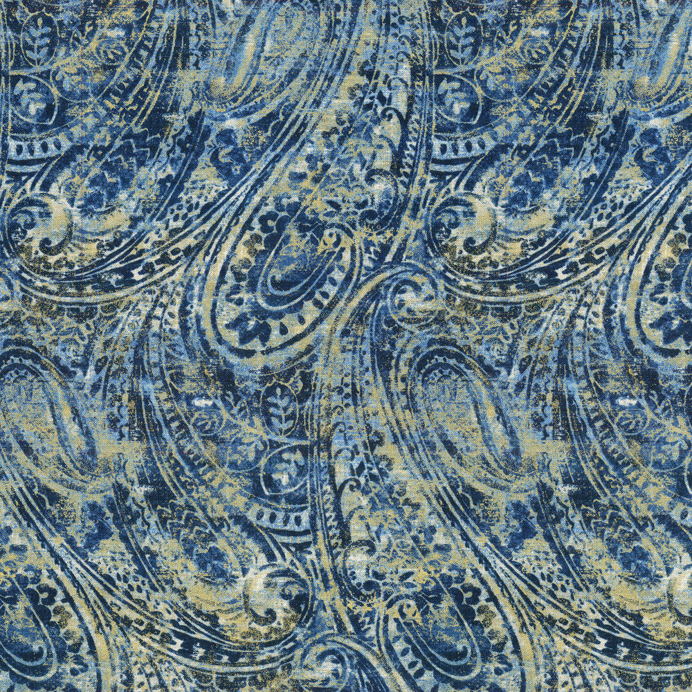 Fossil Finds Lapis 681681 by Waverly Fabric - 55%Linen 45%Rayon TAIWAN 24000 Horizontal: 24 and Vertical: 13.5 54 - Fabric Carolina -