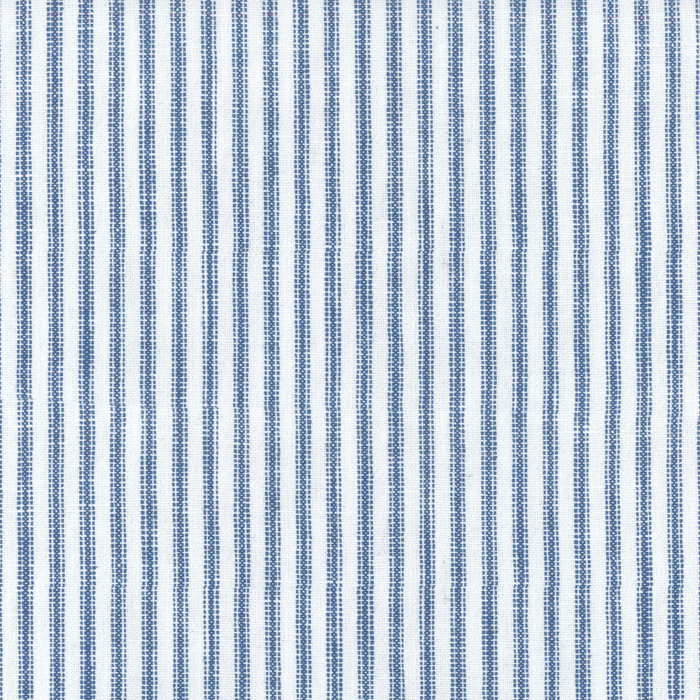 Pisa Stripe Denim 681710 by Waverly Fabric - 55%Linen 45%Cotton CHINA 30000 Horizontal: 0.625 and Vertical: 0.125 54 - Fabric Carolina -
