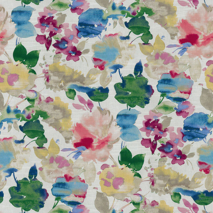 AQUA FLEUR BLOOM 681820 by Waverly Fabric - Base:50% Poly 50% Cotton Emb: 100% Poly CHINA 39000 Horizontal: 27 and Vertical: 13.5 54 - Fabric Carolina -
