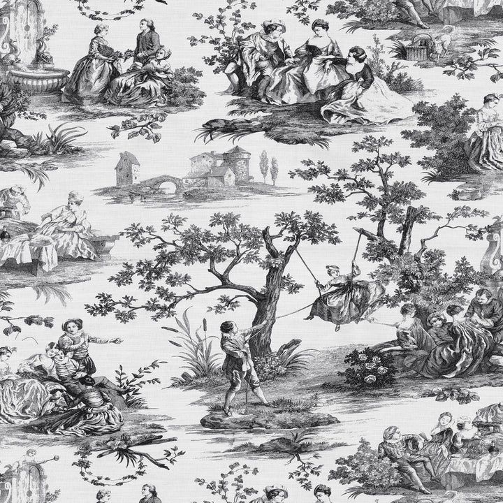 Idyllic Days Noir 681883 by Waverly Fabric - 100% Cotton PERU 15000 Horizontal: 27 and Vertical: 27 54 - Fabric Carolina -