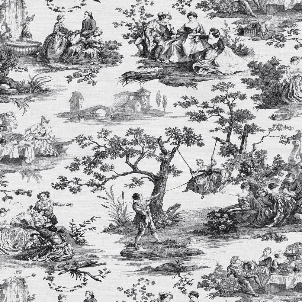 Idyllic Days Noir 681883 by Waverly Fabric - 100%Cotton PERU 15000 Horizontal: 27 and Vertical: 27 54 - Fabric Carolina -