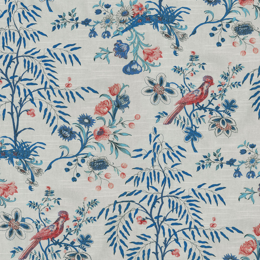 Above the Treetops Porcelain 681891 by Waverly Fabric - 70% Rayon 30% Linen Embroid:100% Rayon China 39000 Horizontal: 13.5 and Vertical: 27 54 - Fabric Carolina -