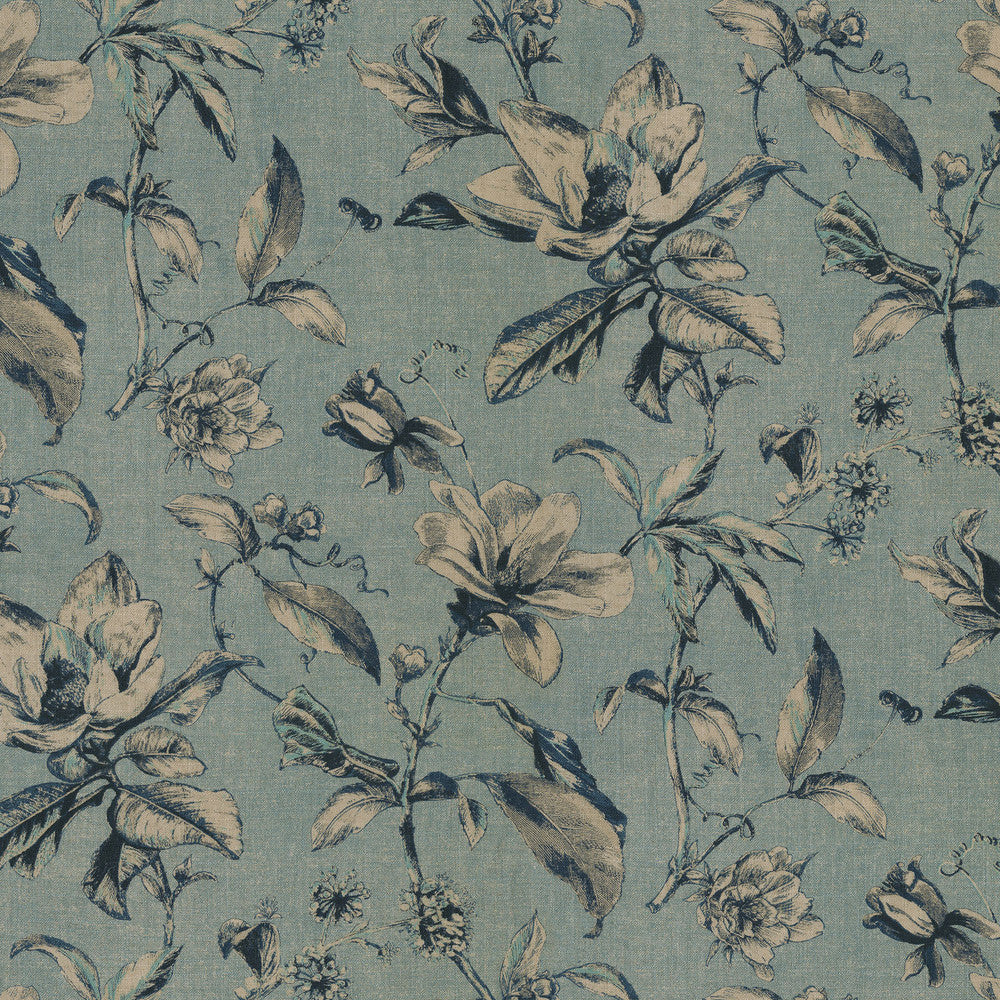 Sweet Bay Ink 681900 by Waverly Fabric - 55%Linen 45%Rayon CHINA 15000 Horizontal: 13.5 and Vertical: 25.25 54 - Fabric Carolina -