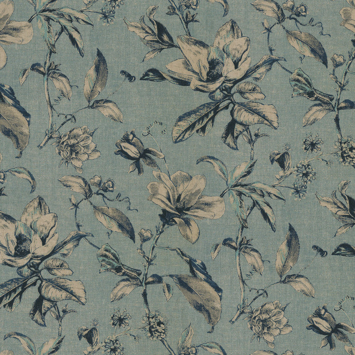 Sweet Bay Ink 681900 by Waverly Fabric - 55% Linen 45% Rayon CHINA 15000 Horizontal: 13.5 and Vertical: 25.25 54 - Fabric Carolina -