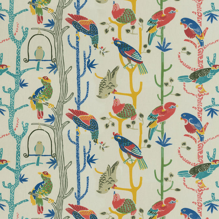 Birdhouse Chatter Prism 681910 by Waverly Fabric - 65% Polyester 20% Acrylic 15% Linen Pakistan 51000 Horizontal: 27 and Vertical: 13.5 54 - Fabric Carolina -