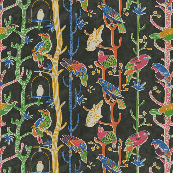 Birdhouse Chatter Licorice 681912 by Waverly Fabric - 100%Cotton PAKISTAN 51000 Horizontal: 27 and Vertical: 13.5 54 - Fabric Carolina -