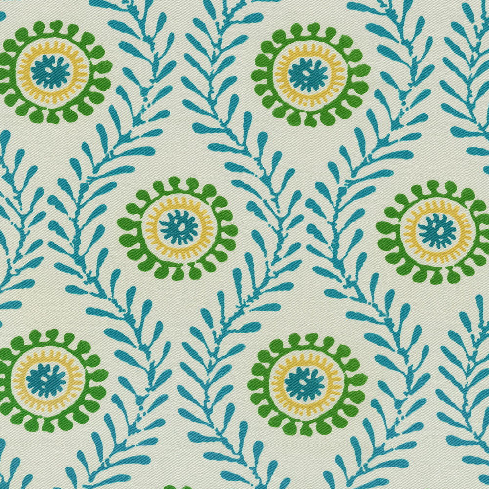 Fresh Spin Turquoise 681921 by Waverly Fabric - 100% Cotton PAKISTAN 51000 Horizontal: 6.75 and Vertical: 9 54 - Fabric Carolina -