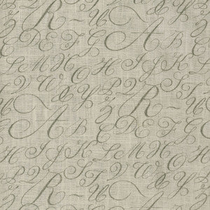 Cursive Caps Silver Srd 681970 by Waverly Fabric