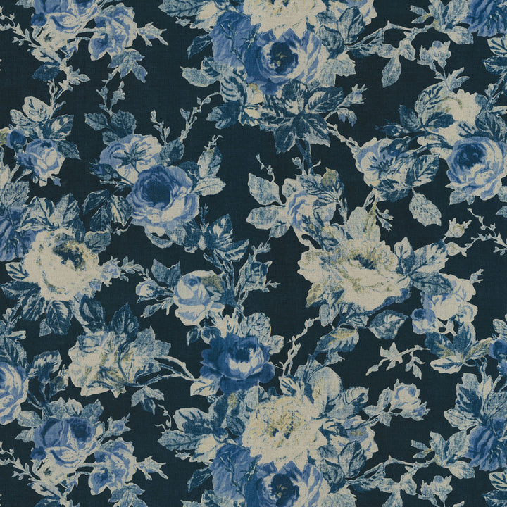 Apple Hill Indigo 682032 by Waverly Fabric - 80% Polyester 20% Rayon China 51000 Horizontal: 27 and Vertical: 25.25 54 - Fabric Carolina -