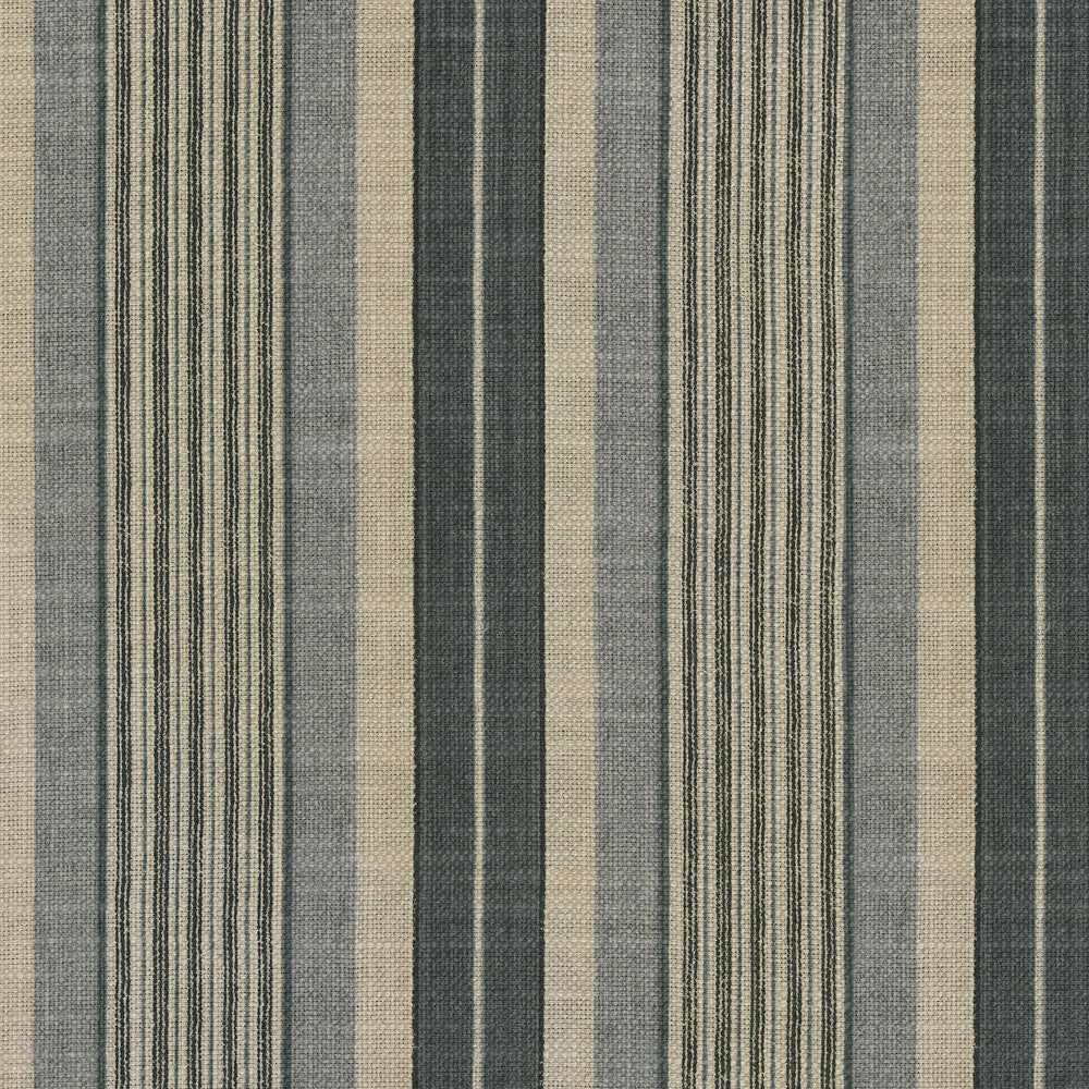 Long Hill Stripe Charcoal 682092 by Waverly Fabric - 75%Cotton 25%Linen PAKISTAN 27000 Horizontal: 13.5 and Vertical: 1.25 55 - Fabric Carolina -