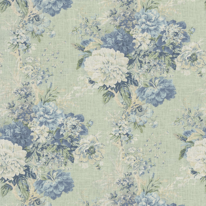 Ballad Bouquet Moonstone Nc21 682120 by Waverly Fabric - 55% Linen 45% Rayon U.S.A. Horizontal: 13.5 and Vertical: 25.25 55 - Fabric Carolina -