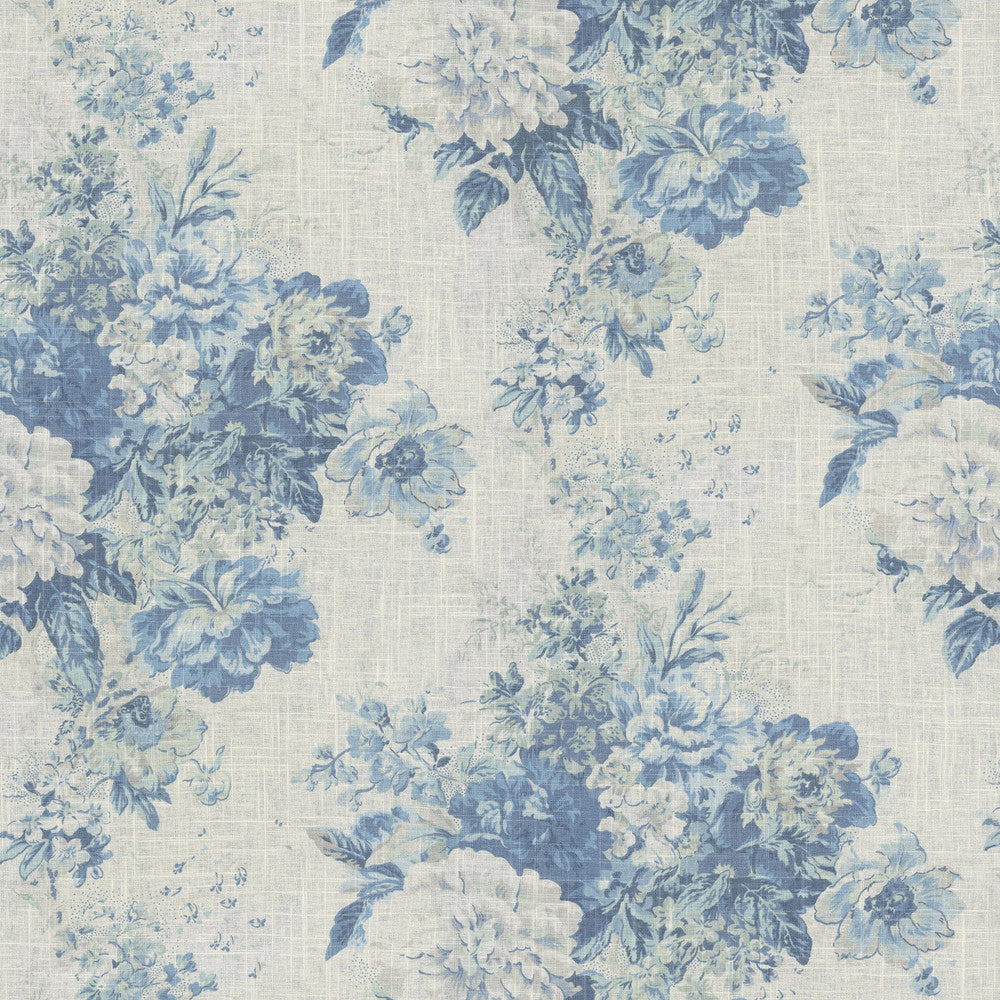 Ballad Bouquet Frost Nc21 682121 by Waverly Fabric - 55% Linen 45% Rayon U.S.A. Horizontal: 13.5 and Vertical: 25.25 55 - Fabric Carolina -