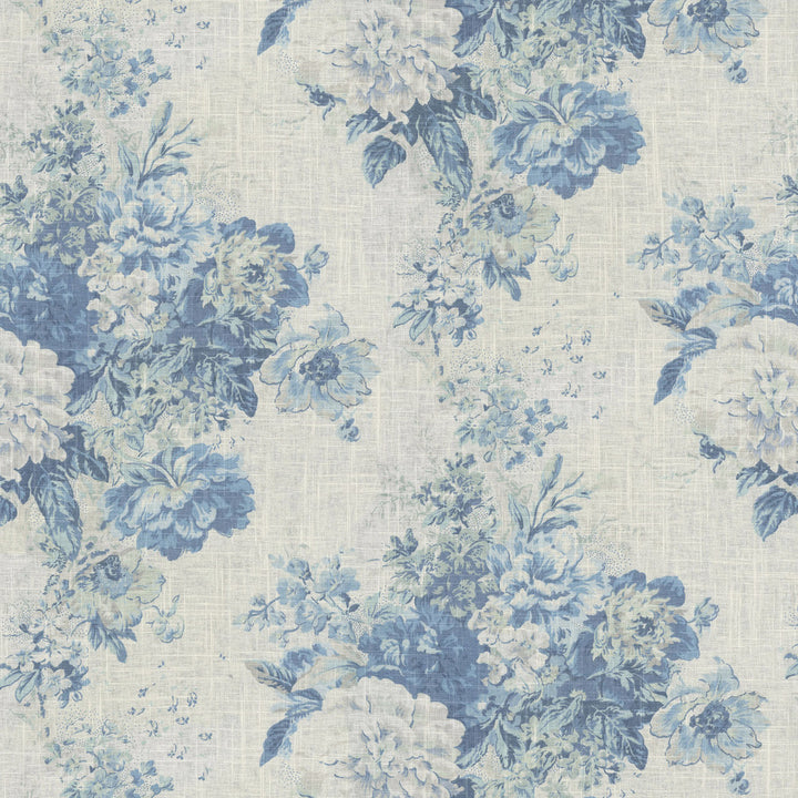 Ballad Bouquet Frost Nc21 682121 by Waverly Fabric - 55% Linen 45% Rayon U.S.A. Horizontal: 13.5 and Vertical: 25.25 55 - Fabric Carolina -