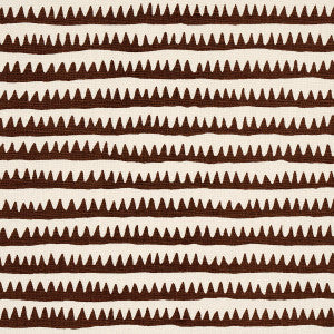 Corfu Hand Printed Stripe Brown 177973 by Schumacher Fabric