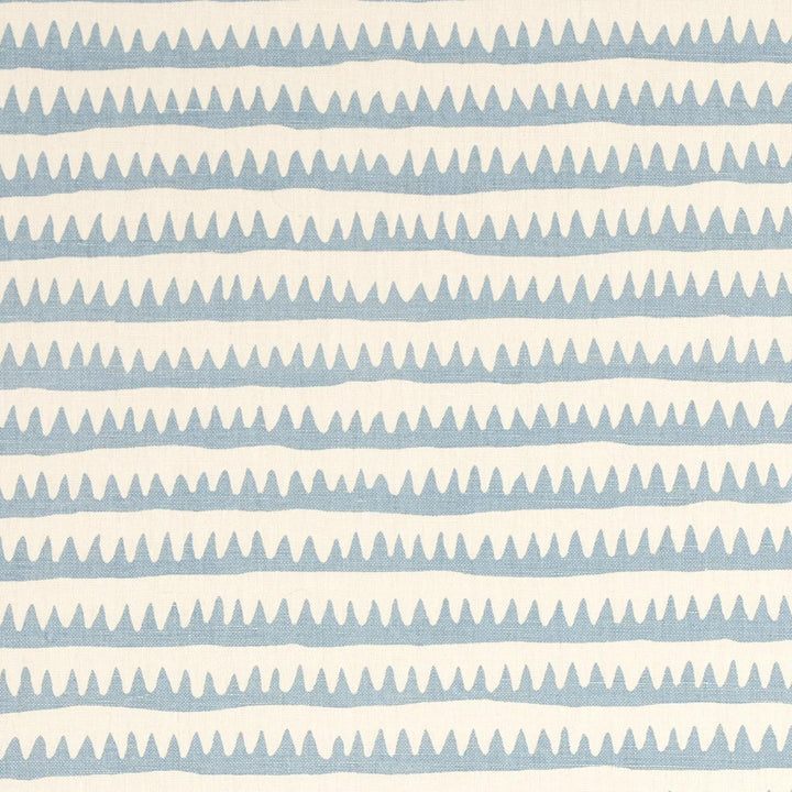 Corfu Hand Printed Stripe Sky 177975 by Schumacher Fabric Full Bloom 26.5" - Fabric Carolina -