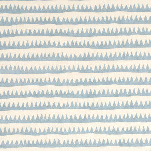 Corfu Hand Printed Stripe Sky 177975 by Schumacher Fabric