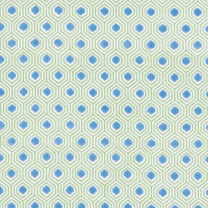 Otis Hand Print Green & Blue 180371 by Schumacher Fabric