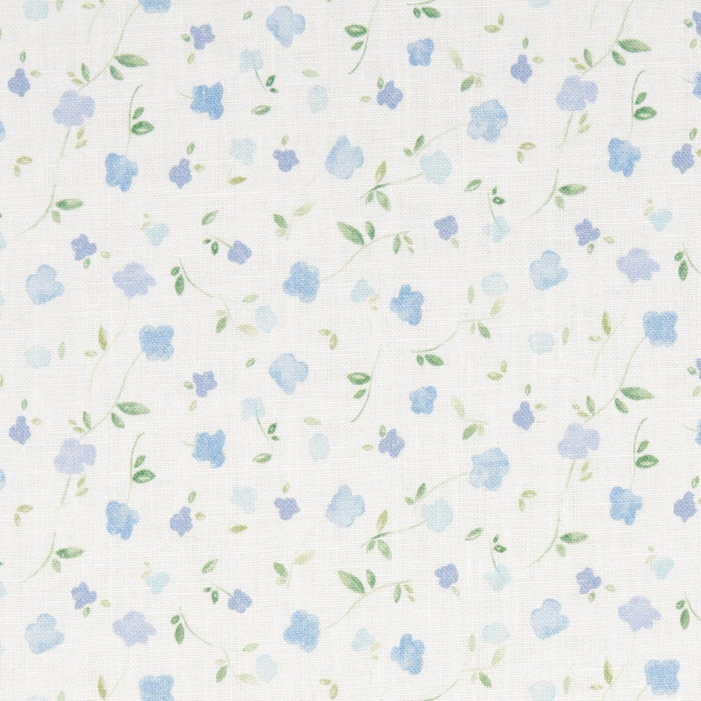 Bloomwind Performance Linen Blue 180431 by Schumacher Designer Fabric Marie-Chantal 6.88" - Swanky Fabrics -