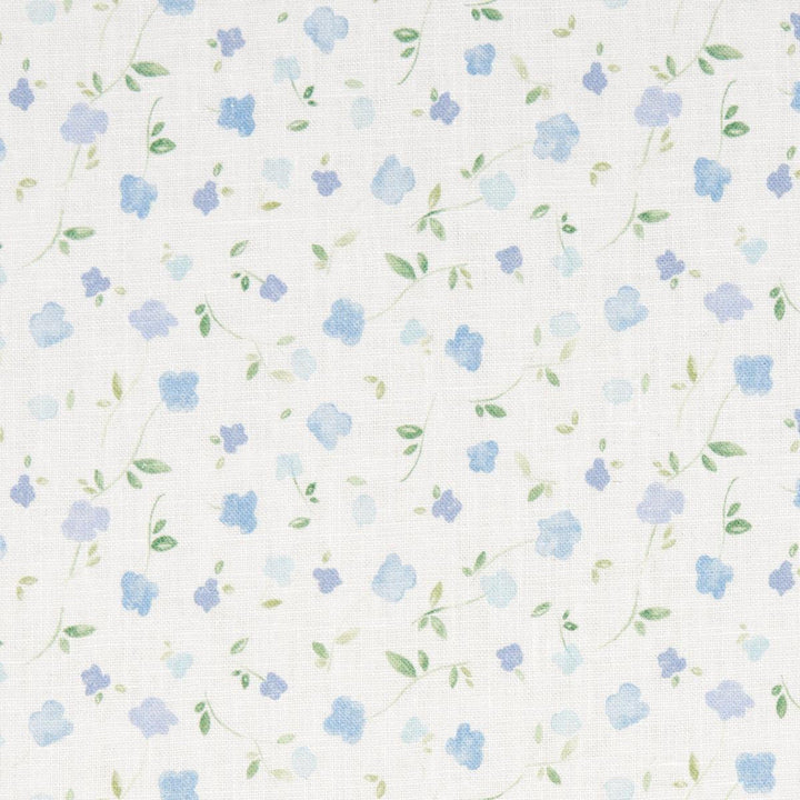Bloomwind Performance Linen Blue 180431 by Schumacher Designer Fabric Marie-Chantal 6.88" - Swanky Fabrics -