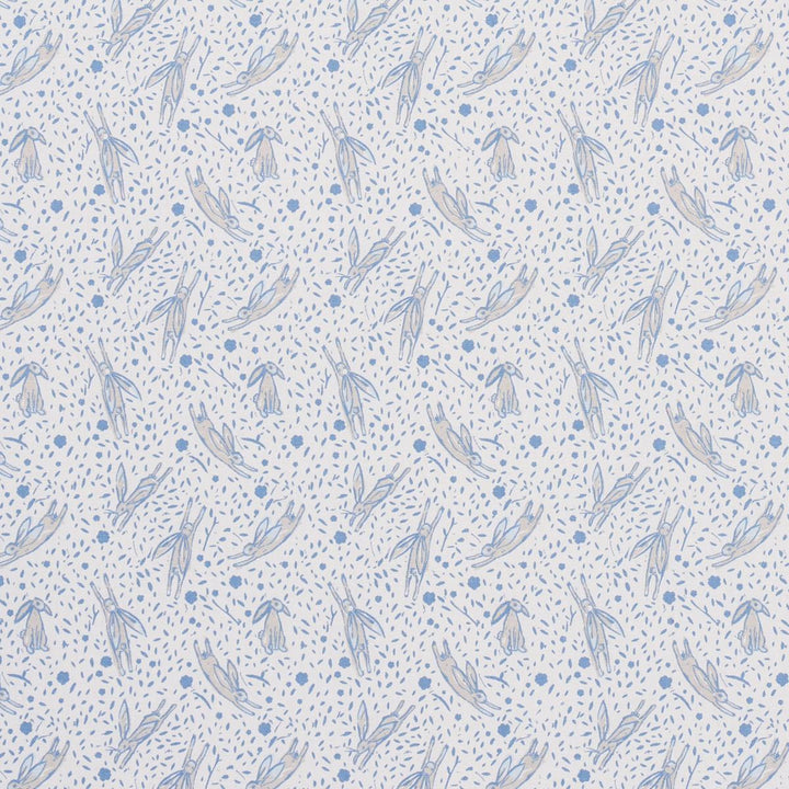 Rabbit High Performance Print Blue 180440 by Schumacher Fabric Marie-Chantal 6.75" - Fabric Carolina -