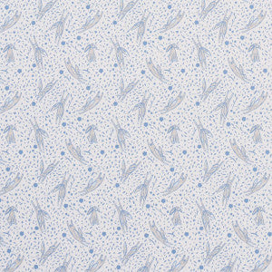 Rabbit High Performance Print Blue 180440 by Schumacher Fabric